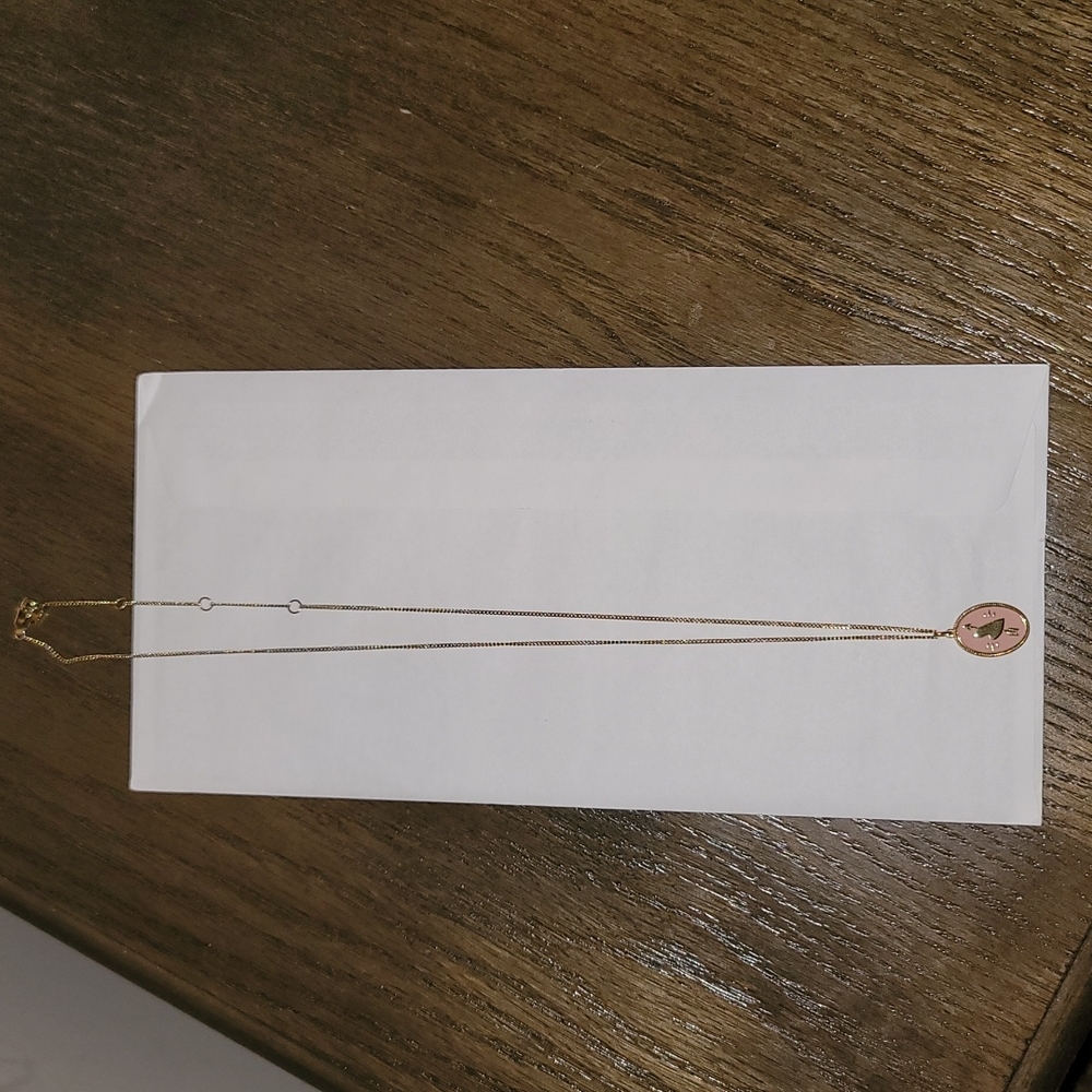 Fossil gold necklace